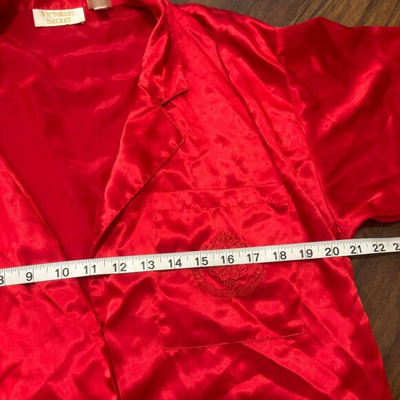 Victoria's Secret Gold Label size Small Red Valentine's Button Down Pajama Top - Picture 7 of 7